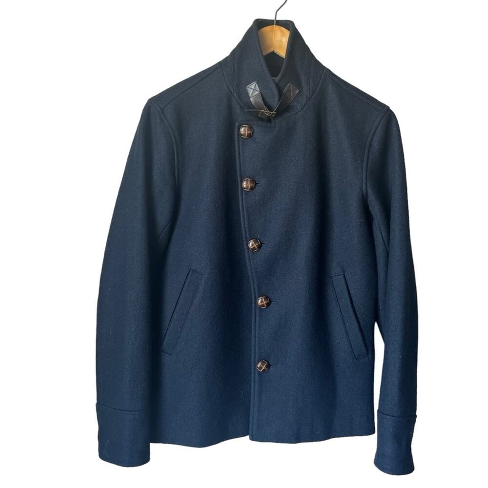Shades of Grey Pea Coat Men's Size Small S Wool Acrylic